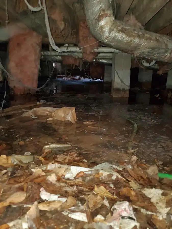 Crawl space flood assessment for Commercial Water Damage Restoration in Crystal