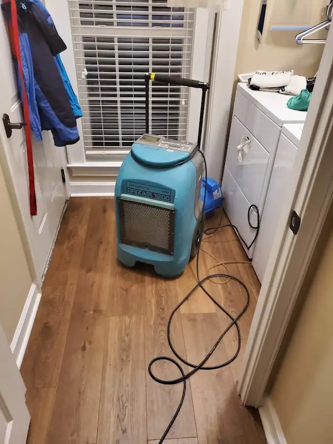 Commercial dehumidifier deployed for Flood Damage Cleanup in Crystal